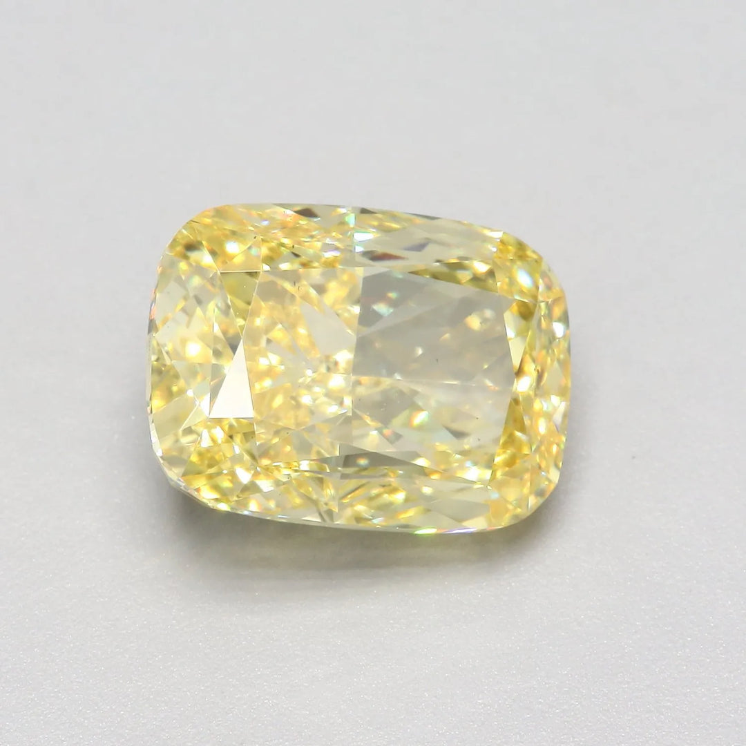 5.03ct Cushion modified Lab Grown Diamond (Colour Fancy Vivid Yellow, Clarity VS2, IGI Certified)