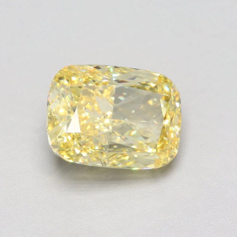 5.03ct Cushion modified Lab Grown Diamond (Colour Fancy Vivid Yellow, Clarity VS2, IGI Certified)