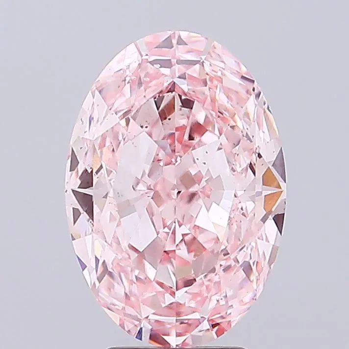 5.03ct Oval Lab Grown Diamond (Colour Fancy Intense Pink, Clarity VS2, IGI Certified)