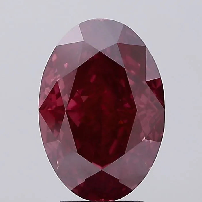 5.03ct Oval Lab Grown Diamond (Colour Fancy Vivid Pink, Clarity VS2, IGI Certified)