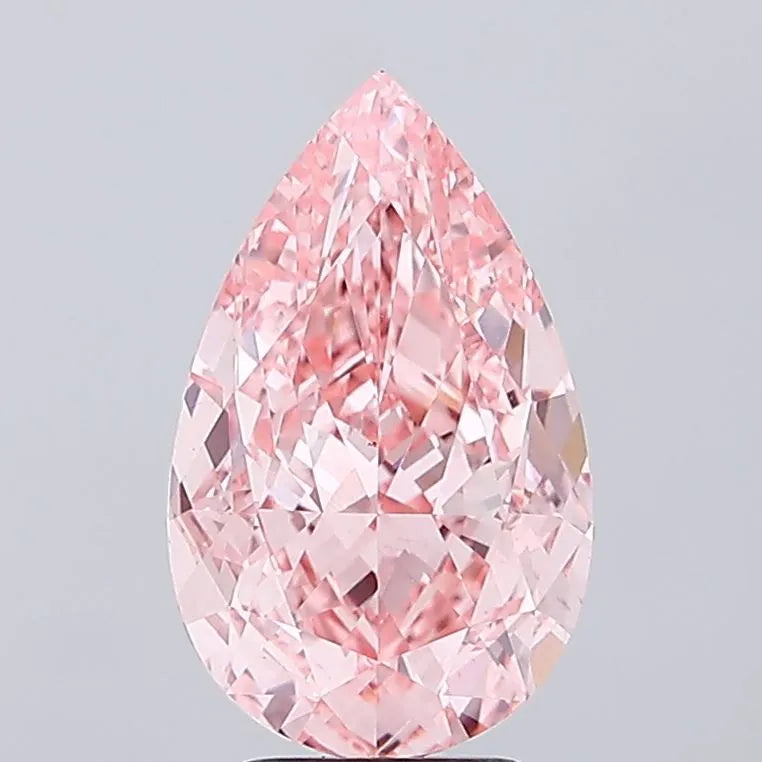 5.03ct Pear Lab Grown Diamond (Colour Fancy Vivid Pink, Clarity VS1, IGI Certified)