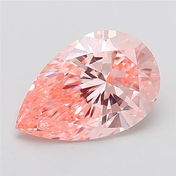 5.03ct Pear Lab Grown Diamond (Colour Fancy Vivid Pink, Clarity VVS2, IGI Certified)