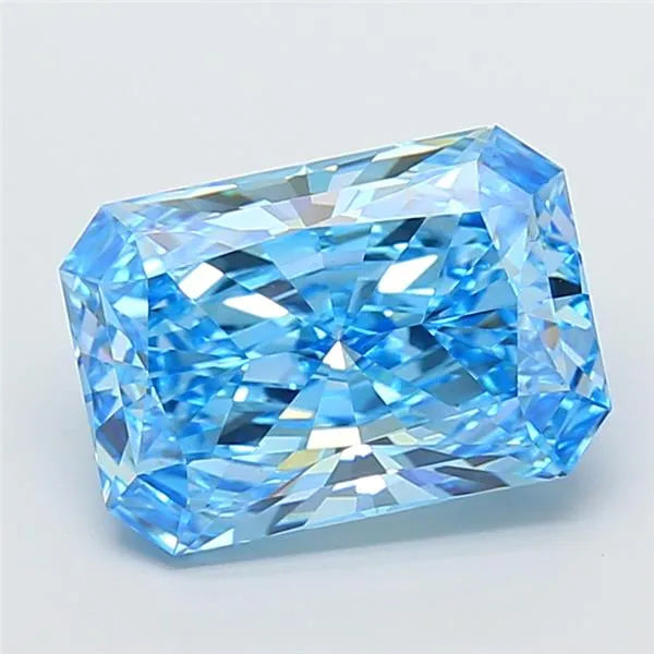 5.03ct Radiant Lab Grown Diamond (Colour Fancy Vivid Blue, Clarity VS1, IGI Certified)