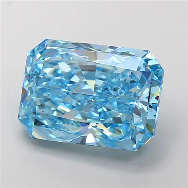 5.03ct Radiant Lab Grown Diamond (Colour Fancy Vivid Blue, Clarity VS2, IGI Certified)
