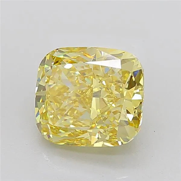 5.04ct Cushion modified Lab Grown Diamond (Colour Fancy Intense Yellow, Clarity VS1, IGI Certified)