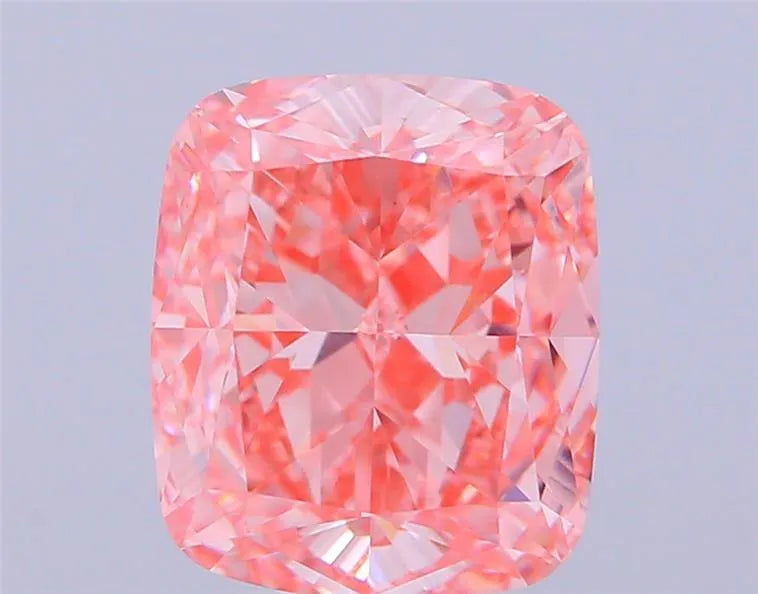 5.04ct Cushion modified Lab Grown Diamond (Colour Fancy Vivid Pink, Clarity VS1, IGI Certified)