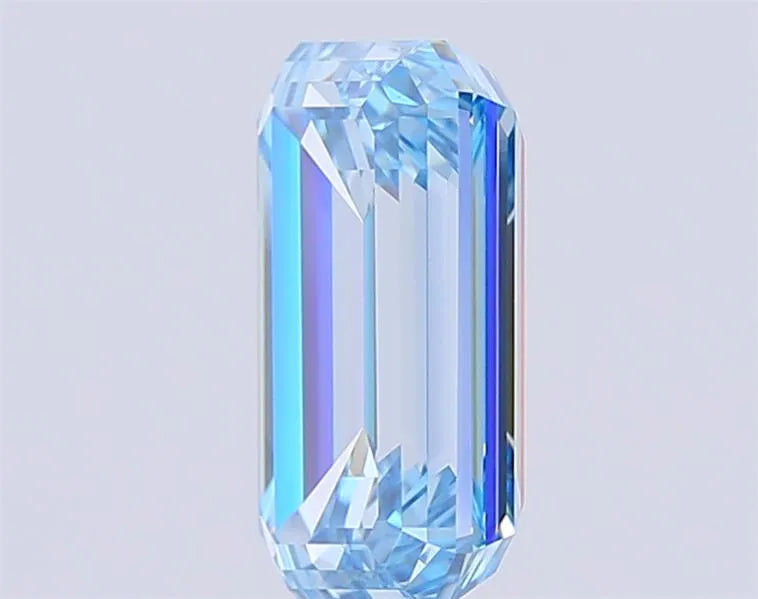 5.04ct Emerald Lab Grown Diamond (Colour Fancy Vivid Blue, Clarity VVS2, IGI Certified)