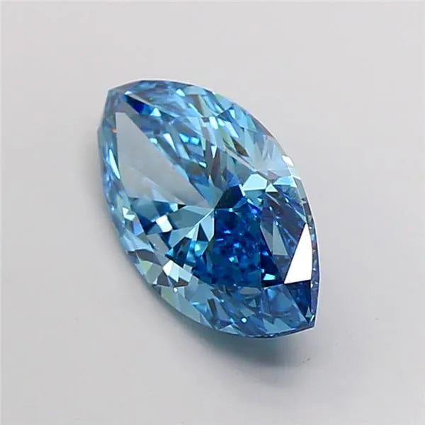 5.04ct Marquise Lab Grown Diamond (Colour Fancy Vivid Blue, Clarity VS1, IGI Certified)