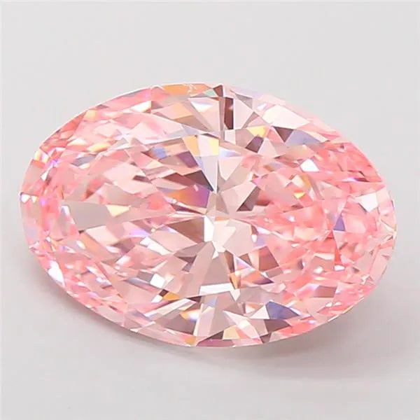 5.04ct Oval Lab Grown Diamond (Colour Fancy Vivid Pink, Clarity VVS2, IGI Certified)
