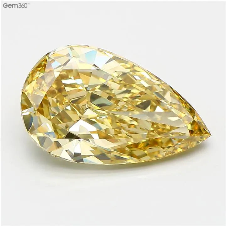 5.04ct Pear Lab Grown Diamond (Colour Fancy Intense Yellow, Clarity VVS2, IGI Certified)