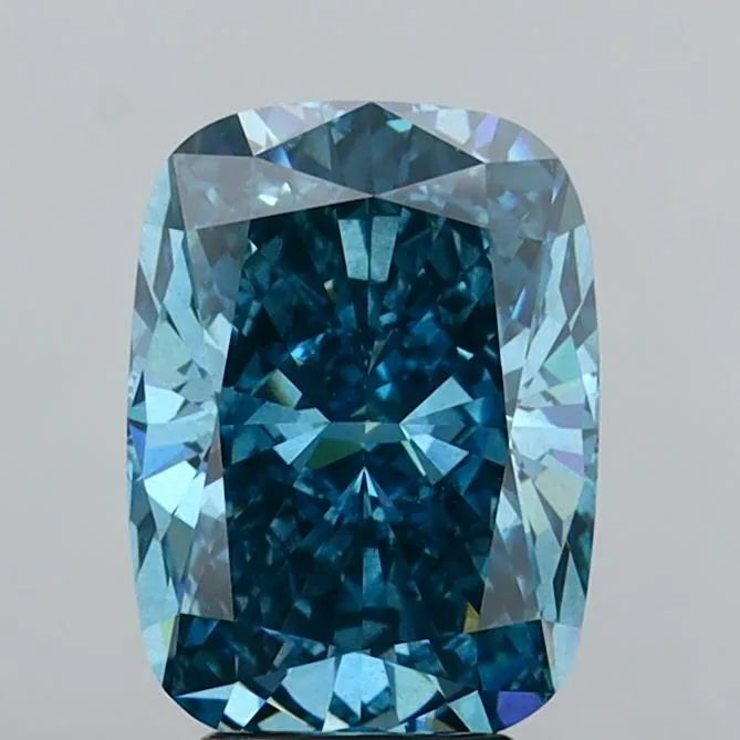 5.05ct Cushion modified Lab Grown Diamond (Colour Fancy Vivid Blue, Clarity SI1, IGI Certified)