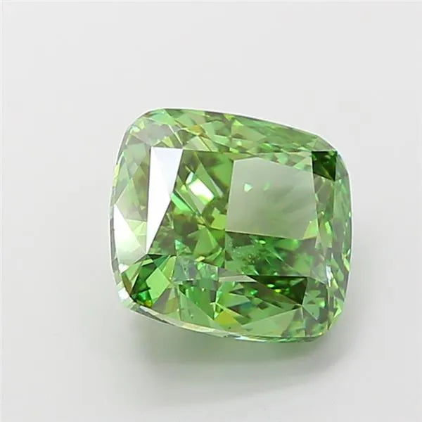 5.05ct Cushion modified Lab Grown Diamond (Colour Fancy Vivid Green, Clarity VS1, IGI Certified)