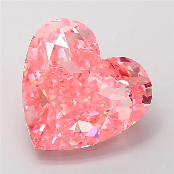 5.05ct Heart Lab Grown Diamond (Colour Fancy Vivid Pink, Clarity VS1, IGI Certified)