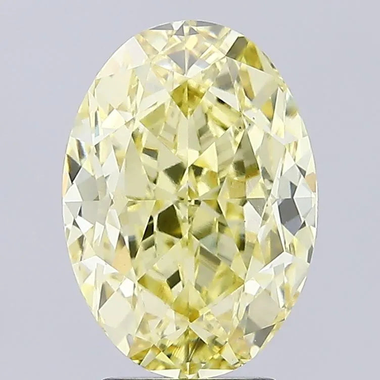 5.05ct Oval Lab Grown Diamond (Colour Fancy Light Yellow, Clarity VS1, IGI Certified)