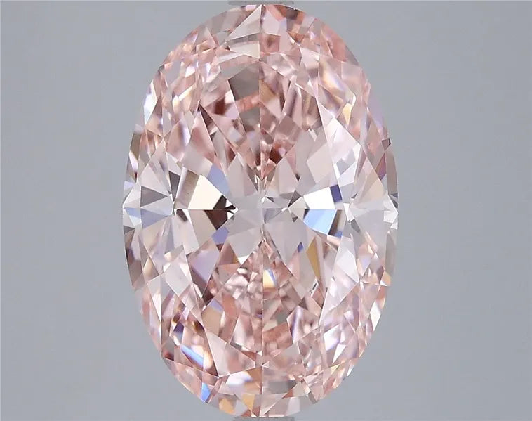 5.05ct Oval Lab Grown Diamond (Colour Fancy Vivid Pink, Clarity VVS2, IGI Certified)