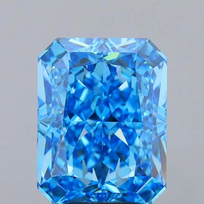 5.05ct Radiant Lab Grown Diamond (Colour Fancy Vivid Blue, Clarity VVS2, IGI Certified)
