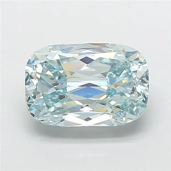5.06ct Cushion modified Lab Grown Diamond (Colour Fancy Blueish Green, Clarity VVS2, IGI Certified)