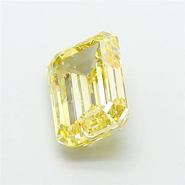 5.06ct Emerald Lab Grown Diamond (Colour Fancy Light Yellow, Clarity VS1, IGI Certified)