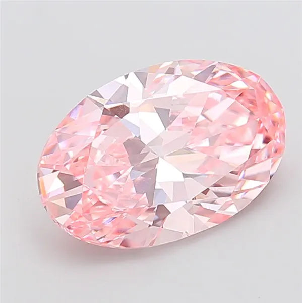 5.06ct Oval Lab Grown Diamond (Colour Fancy Intense Pink, Clarity VS1, IGI Certified)