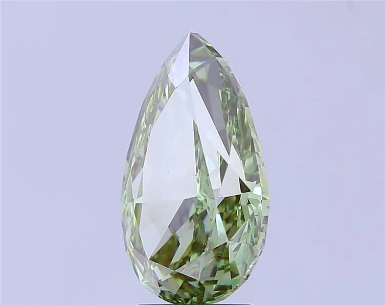 5.06ct Pear Lab Grown Diamond (Colour Fancy Vivid Green, Clarity VS1, IGI Certified)