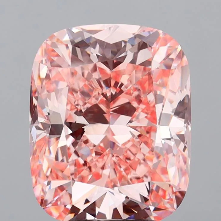 5.07ct Cushion modified Lab Grown Diamond (Colour Fancy Vivid Pink, Clarity VVS1, IGI Certified)