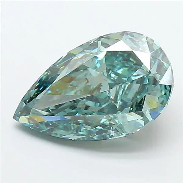 5.07ct Pear Lab Grown Diamond (Colour Fancy Vivid Green, Clarity VS1, IGI Certified)