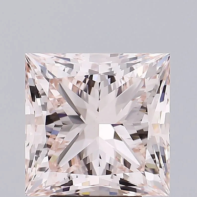 5.07ct Princess Lab Grown Diamond (Colour Fancy Light Pink, Clarity VVS2, IGI Certified)