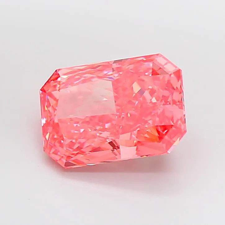 5.07ct Radiant Lab Grown Diamond (Colour Fancy Vivid Pink, Clarity VVS2, IGI Certified)