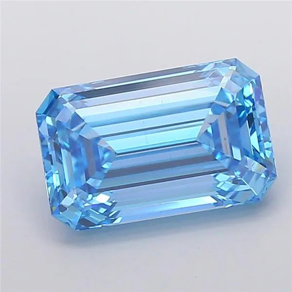 5.08ct Emerald Lab Grown Diamond (Colour Fancy Vivid Blue, Clarity VS1, IGI Certified)