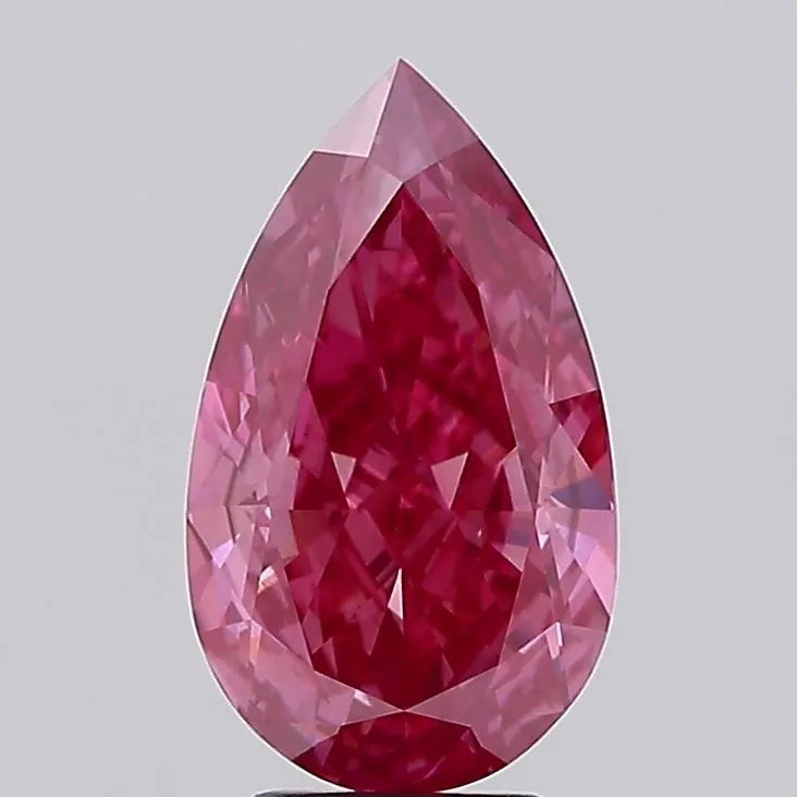 5.08ct Pear Lab Grown Diamond (Colour Fancy Vivid Pink, Clarity VS2, IGI Certified)
