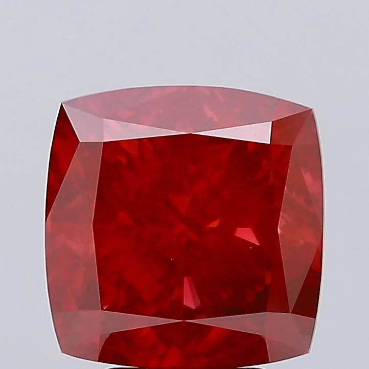 5.09ct Cushion brilliant Lab Grown Diamond (Colour Fancy Vivid Red, Clarity VS1, Uncertified)