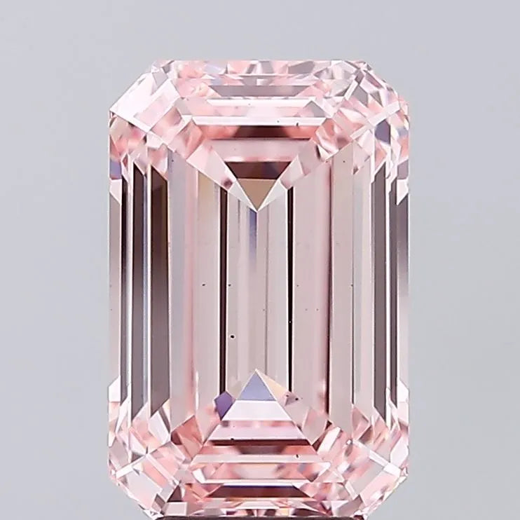 5.09ct Emerald Lab Grown Diamond (Colour Fancy Intense Pink, Clarity VS1, IGI Certified)