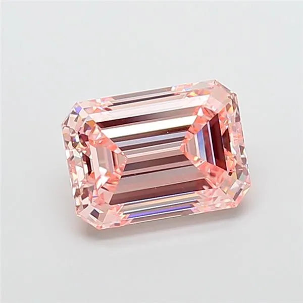 5.09ct Emerald Lab Grown Diamond (Colour Fancy Intense Pink, Clarity VVS2, IGI Certified)
