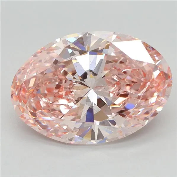 5.09ct Oval Lab Grown Diamond (Colour Fancy Vivid Pink, Clarity SI1, IGI Certified)