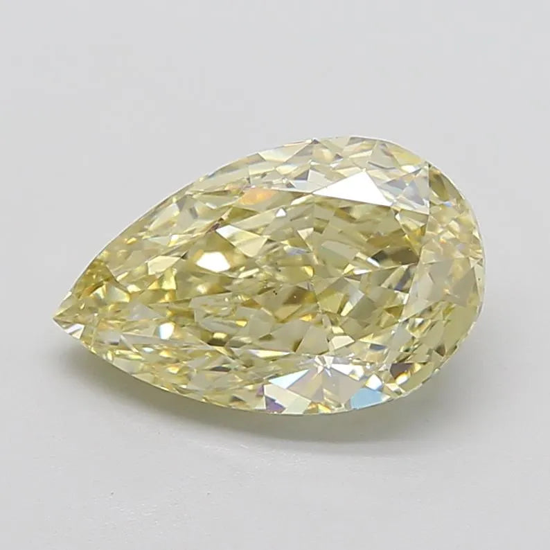 5.09ct Pear Lab Grown Diamond (Colour Fancy Light Yellow, Clarity VS2, IGI Certified)