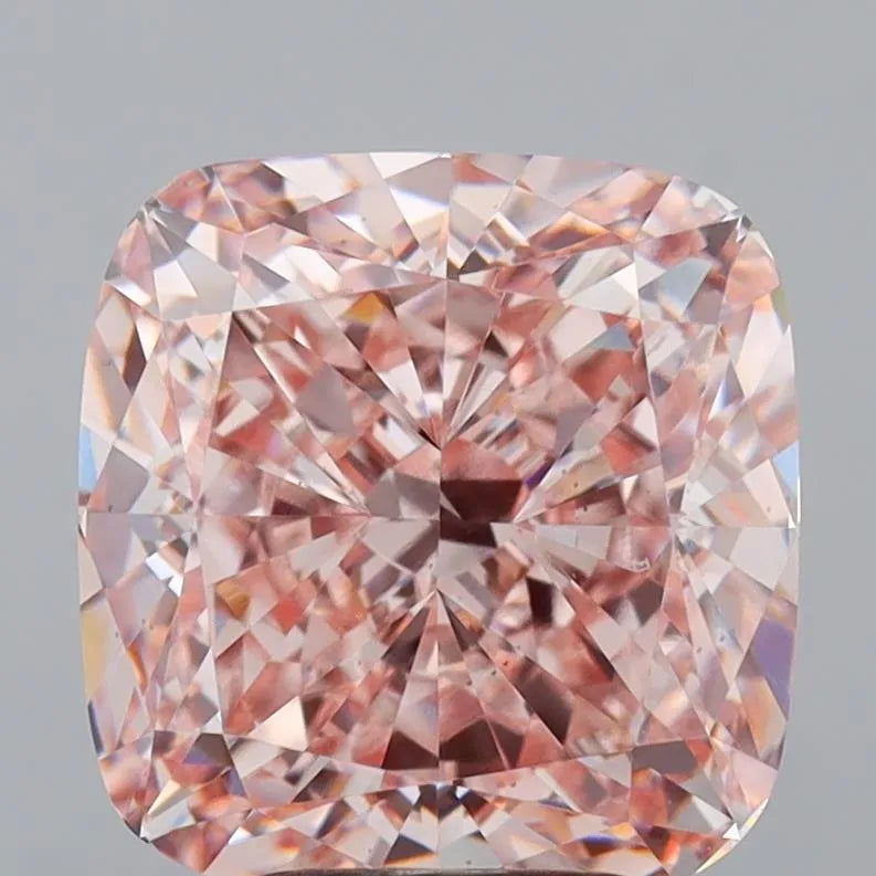 5.10ct Cushion modified Lab Grown Diamond (Colour Very Light Pink Brown, Clarity VS2, IGI Certified)