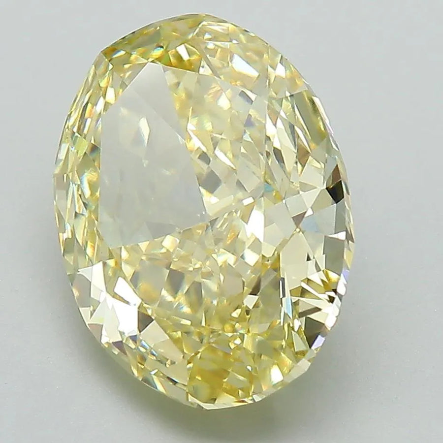 5.10ct Oval Lab Grown Diamond (Colour Fancy Intense Yellow, Clarity VVS2, IGI Certified)