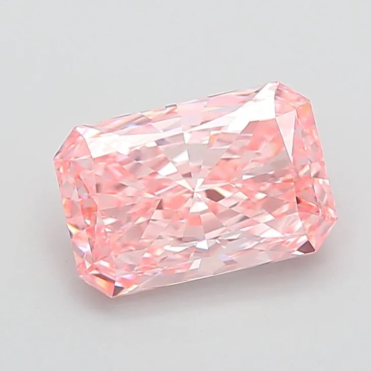 5.10ct Radiant Lab Grown Diamond (Colour Fancy Vivid Pink, Clarity VVS1, IGI Certified)