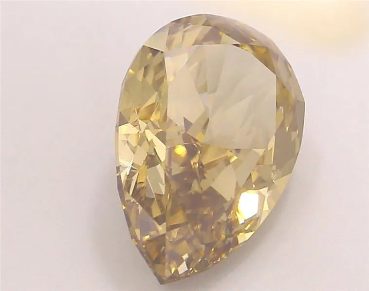5.12ct Pear Lab Grown Diamond (Colour Fancy Gray Yellow, Clarity VS1, IGI Certified)