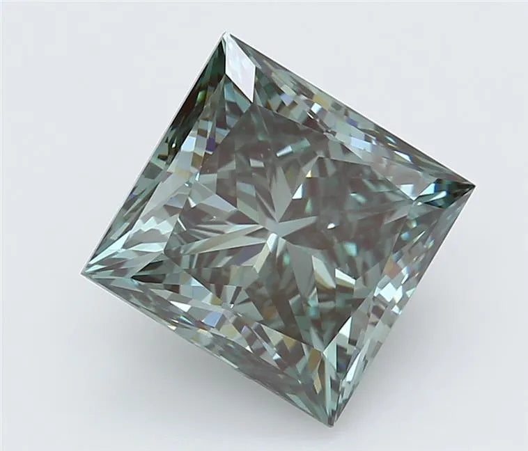 5.12ct Princess Lab Grown Diamond (Colour Fancy Intense Green, Clarity VS1, IGI Certified)