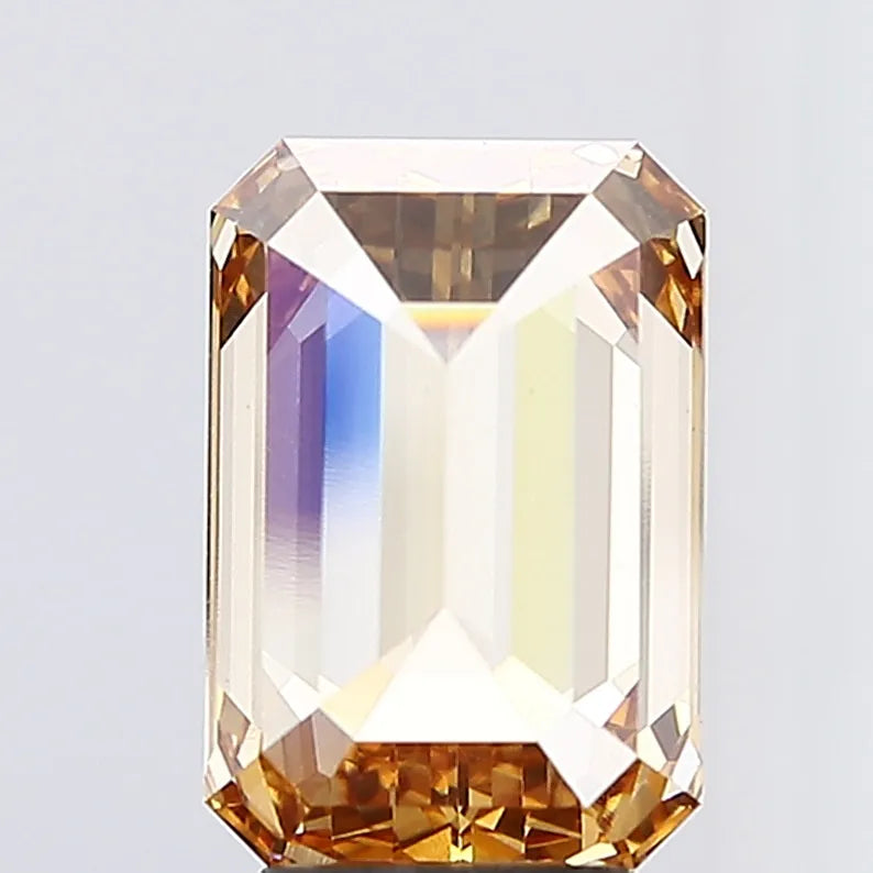 5.13ct Emerald Lab Grown Diamond (Colour Fancy Brown, Clarity VS1, Uncertified)