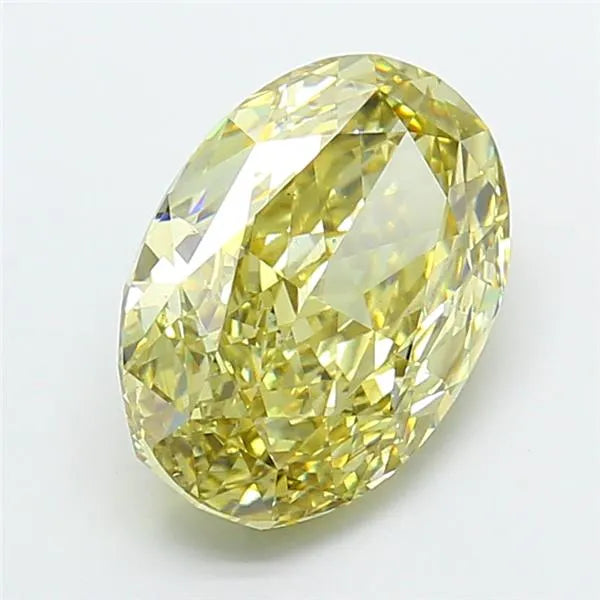 5.13ct Oval Lab Grown Diamond (Colour Fancy Yellow, Clarity VS1, IGI Certified)