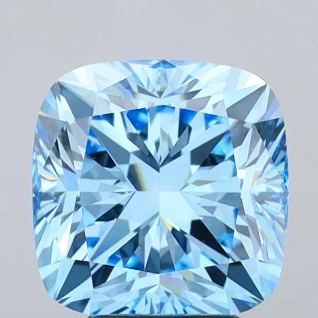 5.15ct Cushion modified Lab Grown Diamond (Colour Fancy Vivid Blue, Clarity VVS2, IGI Certified)