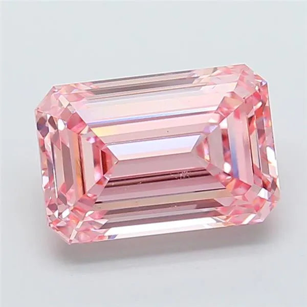 5.15ct Emerald Lab Grown Diamond (Colour Fancy Intense Pink, Clarity VS1, IGI Certified)