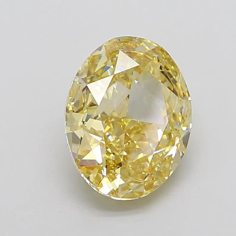 5.15ct Oval Lab Grown Diamond (Colour Fancy Yellow, Clarity VS1, IGI Certified)