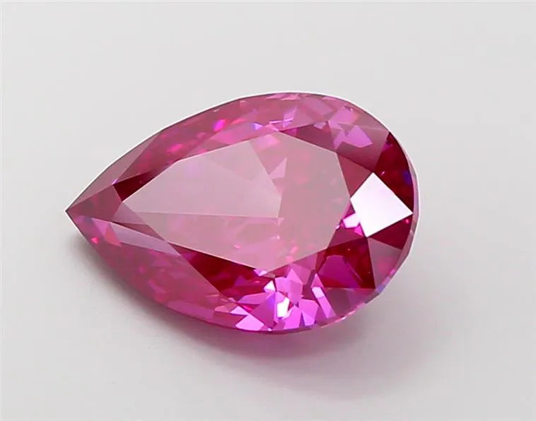 5.15ct Pear Lab Grown Diamond (Colour Fancy Vivid Pink, Clarity VS1, IGI Certified)