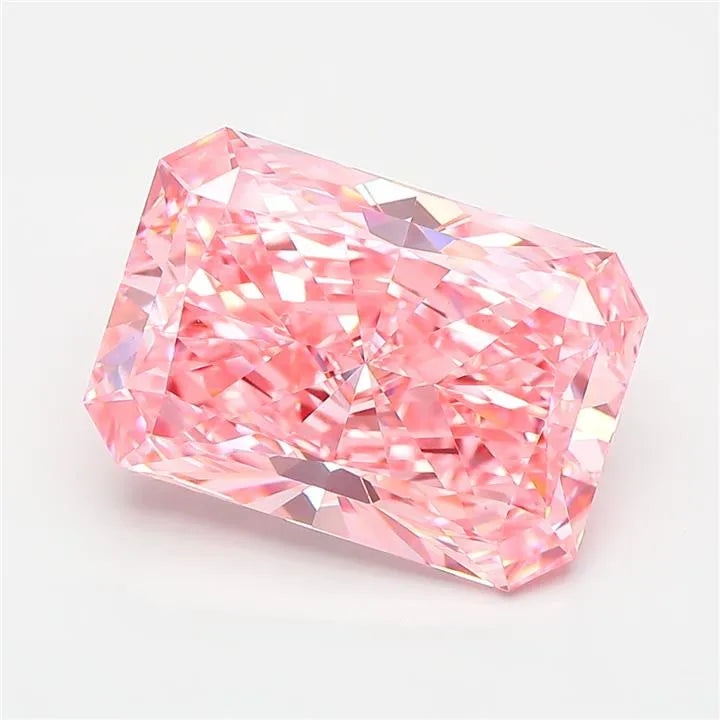 5.19ct Radiant Lab Grown Diamond (Colour Fancy Vivid Pink, Clarity VS1, IGI Certified)