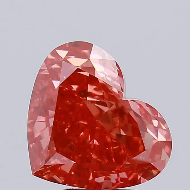 5.21ct Heart Lab Grown Diamond (Colour Fancy Vivid Red, Clarity VS1, IGI Certified)