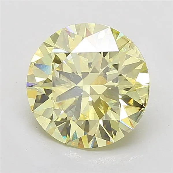5.23ct Round Lab Grown Diamond (Colour Fancy Yellow, Clarity SI1, Cut ID, IGI Certified)