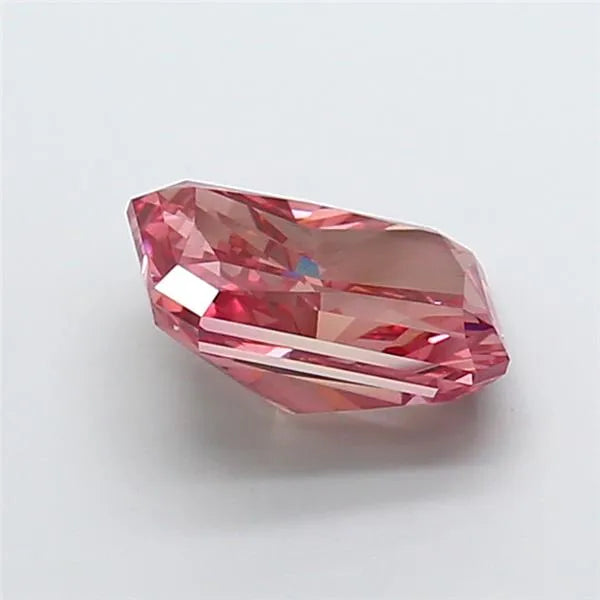 5.25ct Radiant Lab Grown Diamond (Colour Fancy Vivid Brownish Pink, Clarity VVS1, IGI Certified)